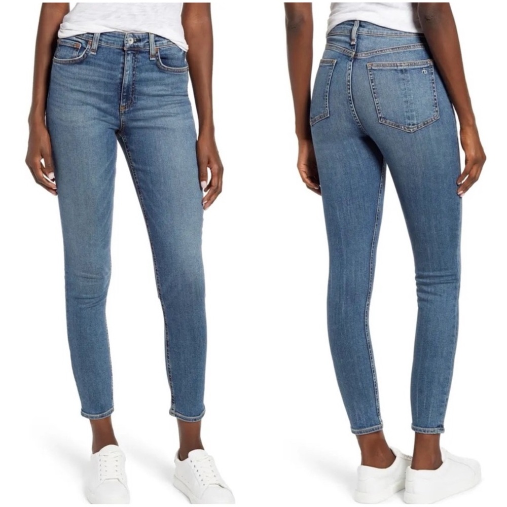Rag & Bone Nina High-Rise Ankle Skinny Jeans 30